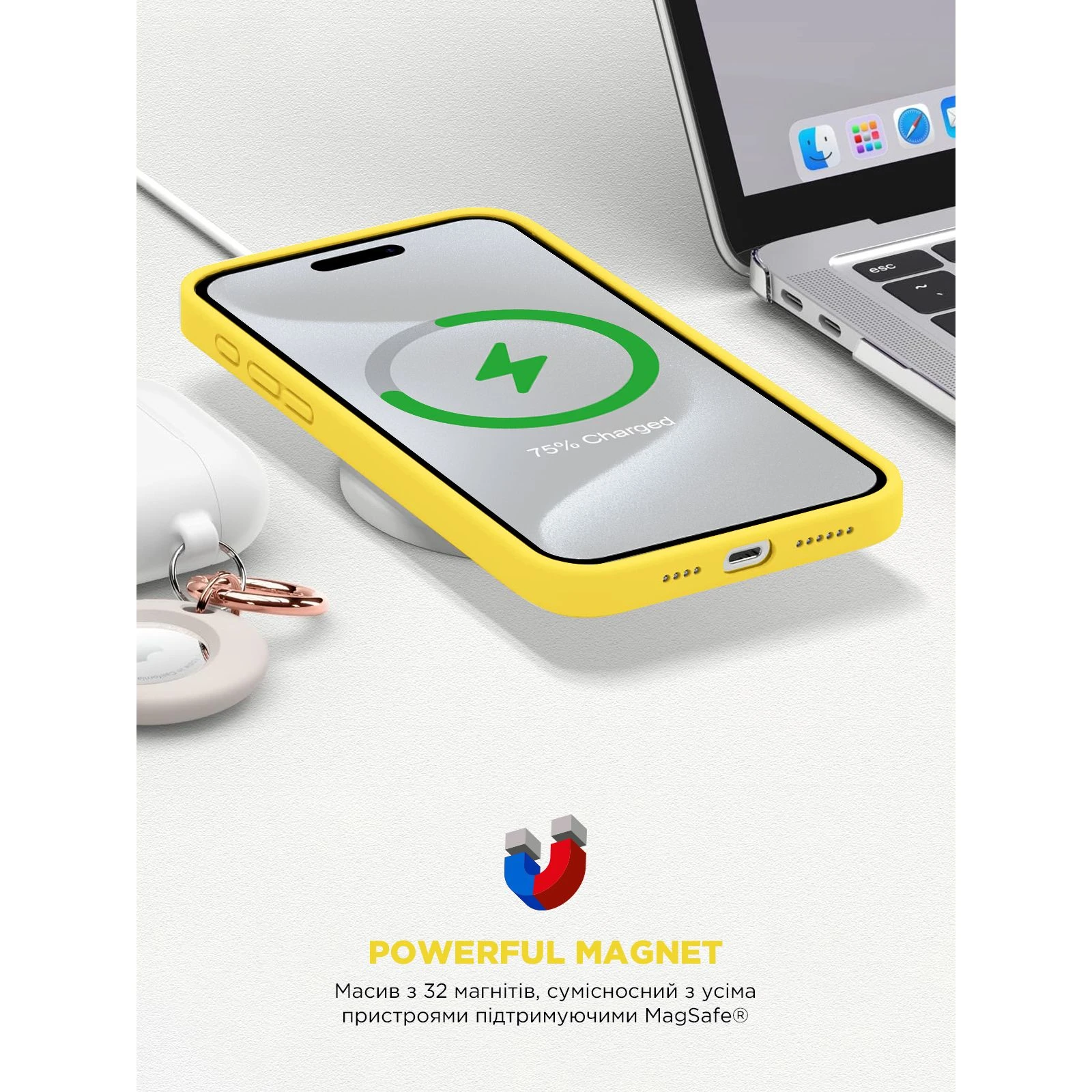 Чехол для мобильного телефона Armorstandart ICON2 MagSafe Apple iPhone 15 Pro Max Sunshine (ARM77015) (UA) ТОП Популярных моделей Apple iPhone 15 Pro Max
