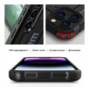 Чехол для мобильного телефона Armorstandart Panzer Apple iPhone 15 Black (ARM73738) (UA)