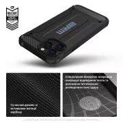 Чехол для мобильного телефона Armorstandart Panzer Apple iPhone 15 Black (ARM73738) (UA)