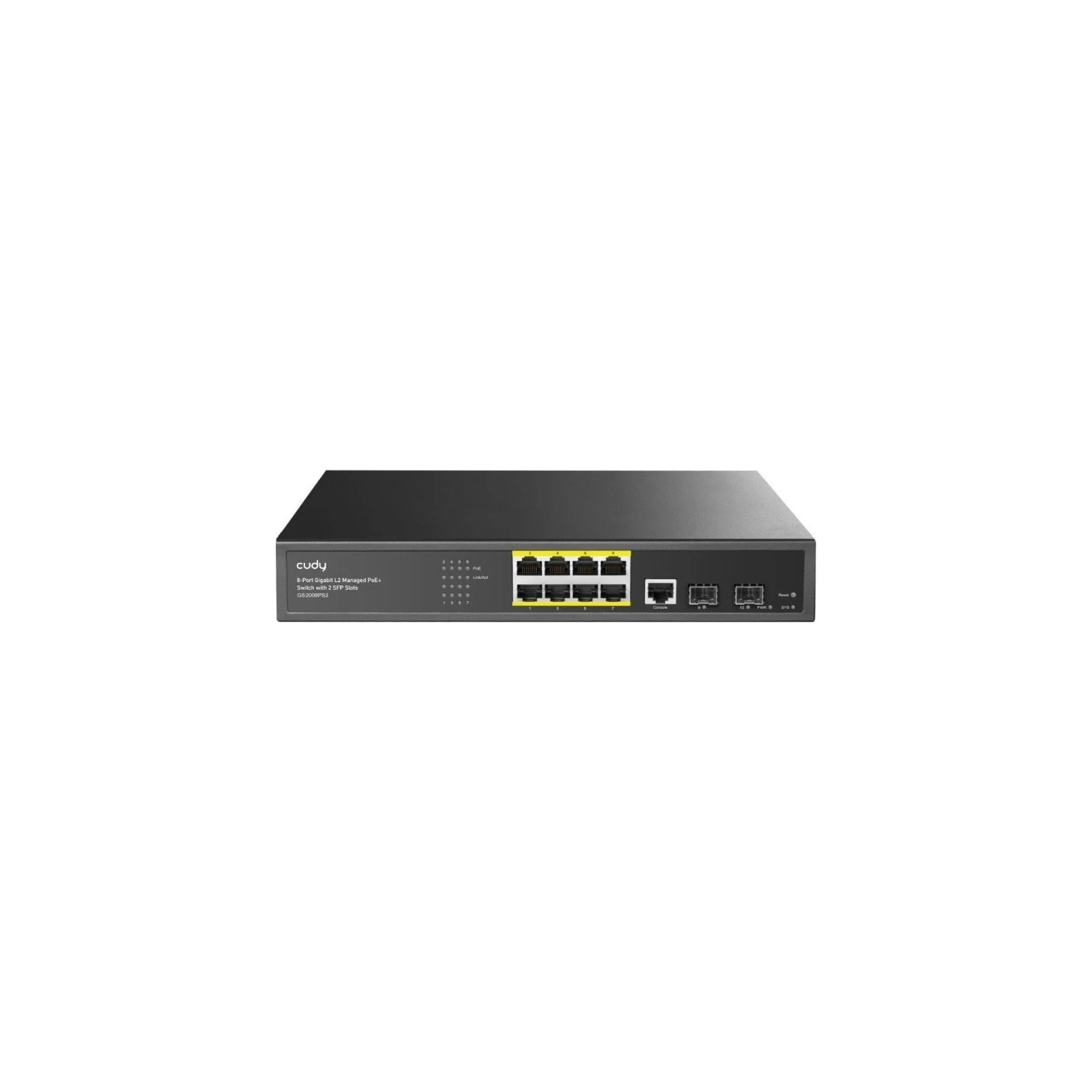 Коммутатор сетевой Cudy GS2008PS2 (UA) Тип: управляемый 2-го уровня;