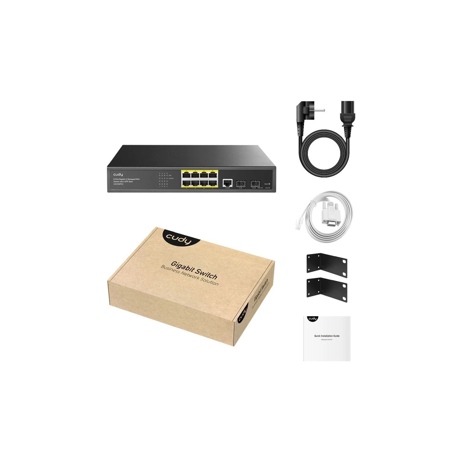 Коммутатор сетевой Cudy GS2008PS2 (UA) Тип: управляемый 2-го уровня;