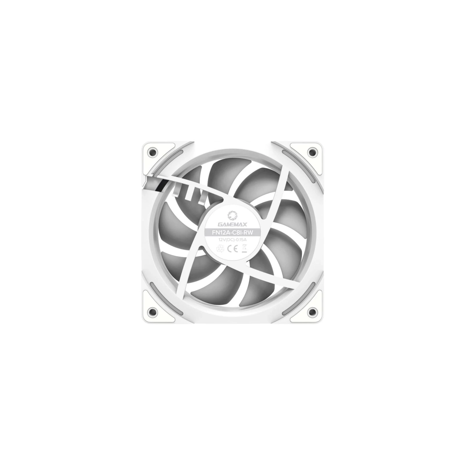 Кулер для корпусу Gamemax FN12A-C8I-RW (UA) Кількість вентиляторів: 1;
