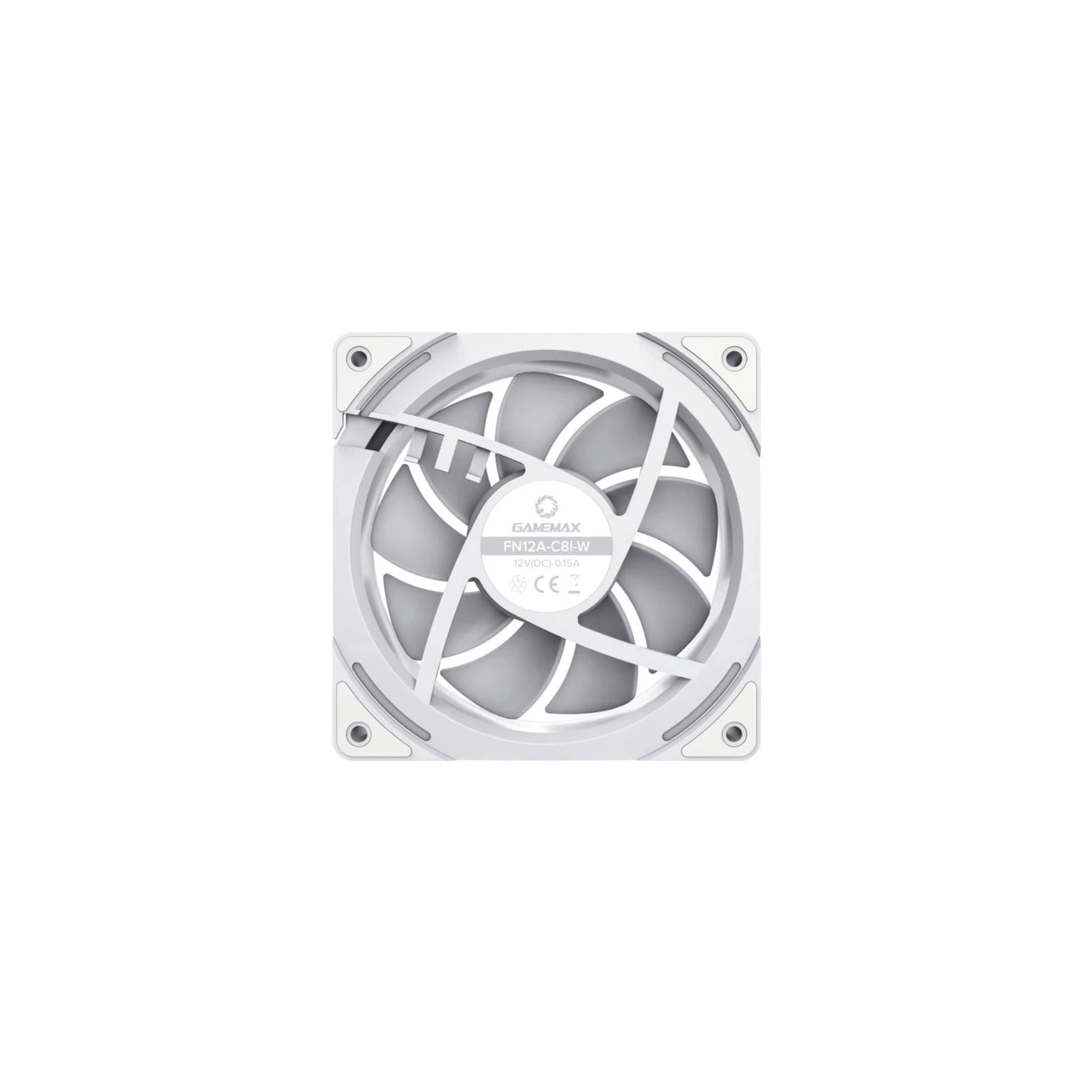 Кулер для корпусу Gamemax FN12A-C8I-W (UA) Кількість вентиляторів: 1;