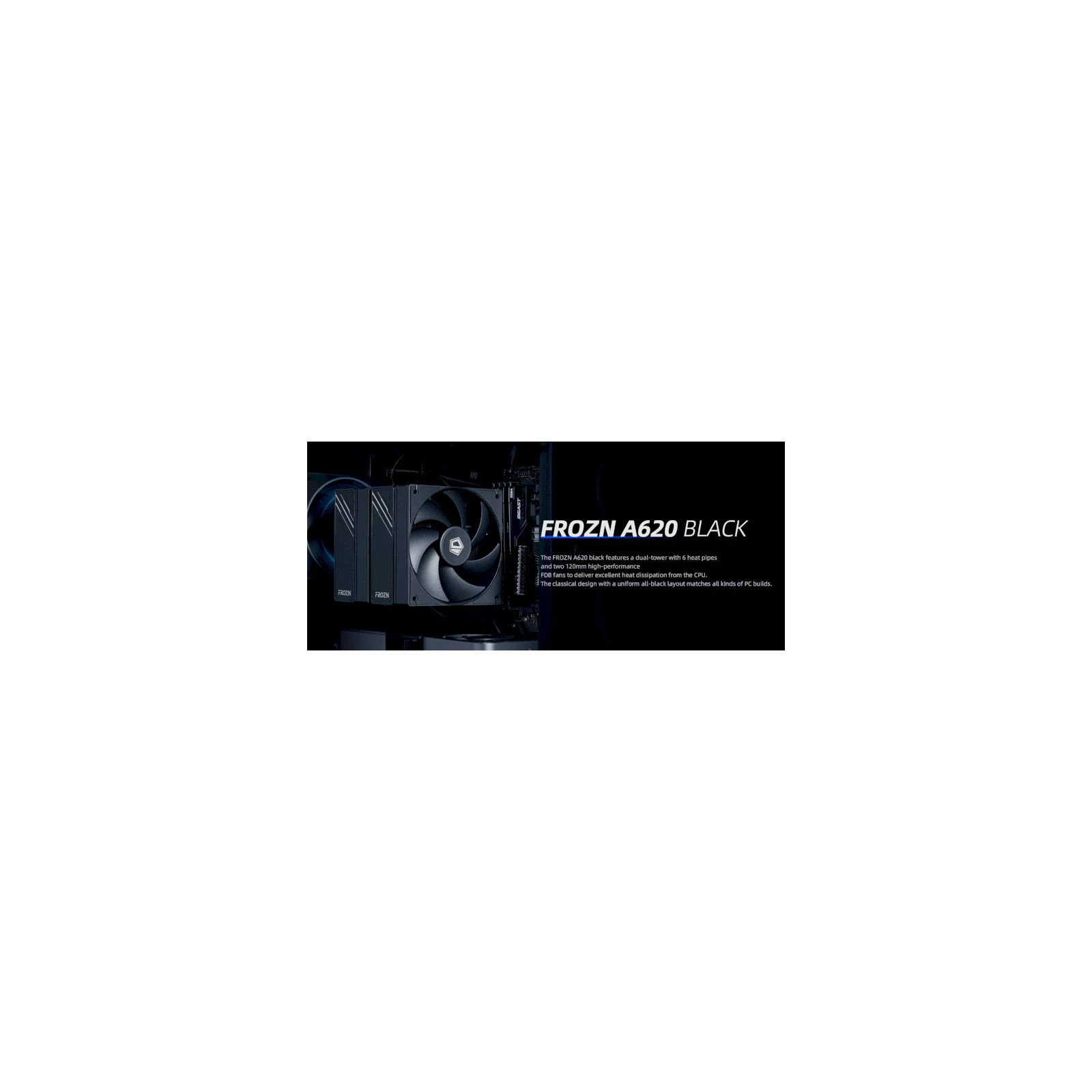 Кулер для процессора ID-Cooling Frozn A620 Black (FROZN A620 Black) (UA) Количество вентиляторов 2