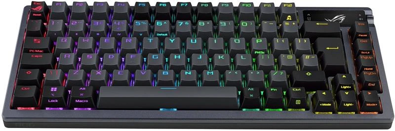 Asus ROG Azoth RGB WL BT Black (90MP0316-BKUA01) Тип кнопок: механічні; Джерело