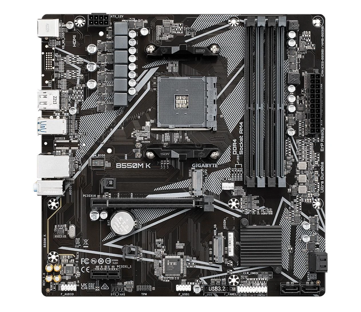Gigabyte B550M K EU Охолодження секції живлення