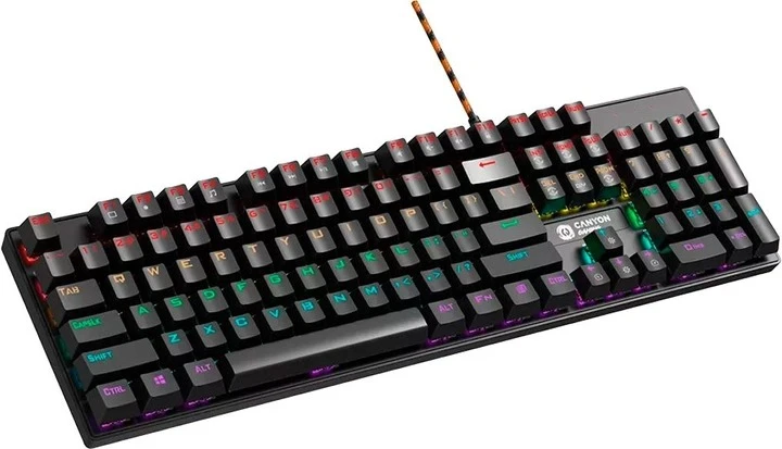 Canyon Deimos GK-4 Rainbow LED ENG/UKR USB Black (CND-SKB4-US) (UA) Тип кнопок: механічні; Додаткові