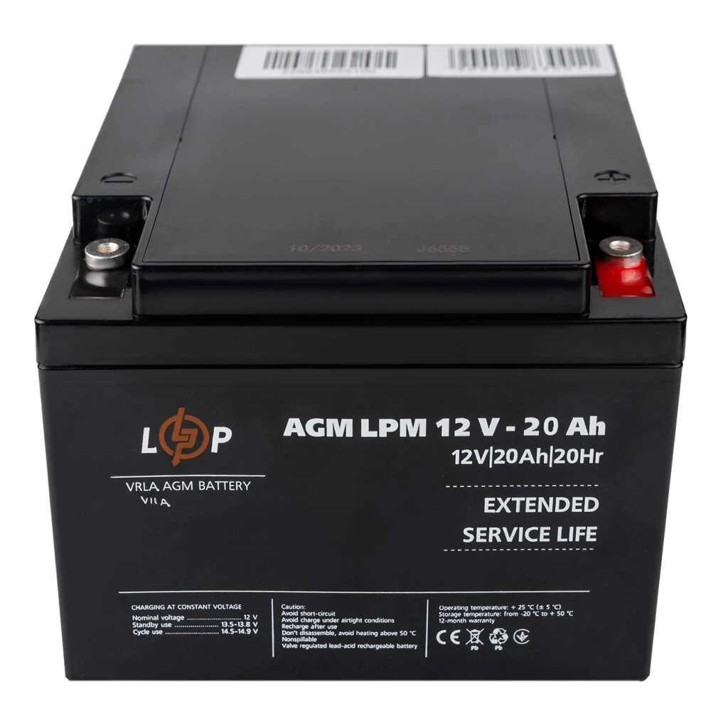 LogicPower LPM 12V 20AH AGM Номинальное напряжение: 12 В;