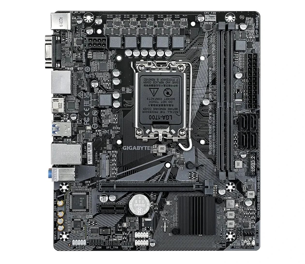 Gigabyte H610M S2H V3 DDR4 EU Сумісність з SSD-накопичувачами m.2 з радіатором  Так - немає зіткнень