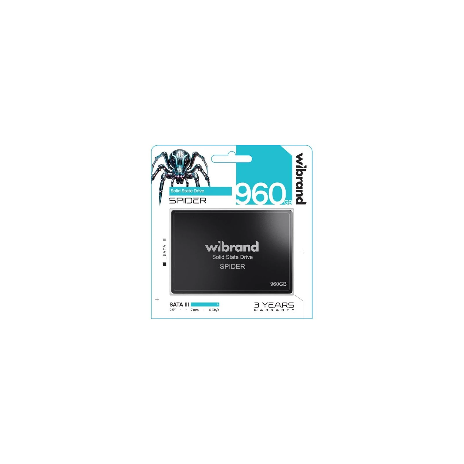 2.5 960GB Spider Wibrand (WI2.5SSD/SP960GBST) (UA) Тип накопителя: внутренний;