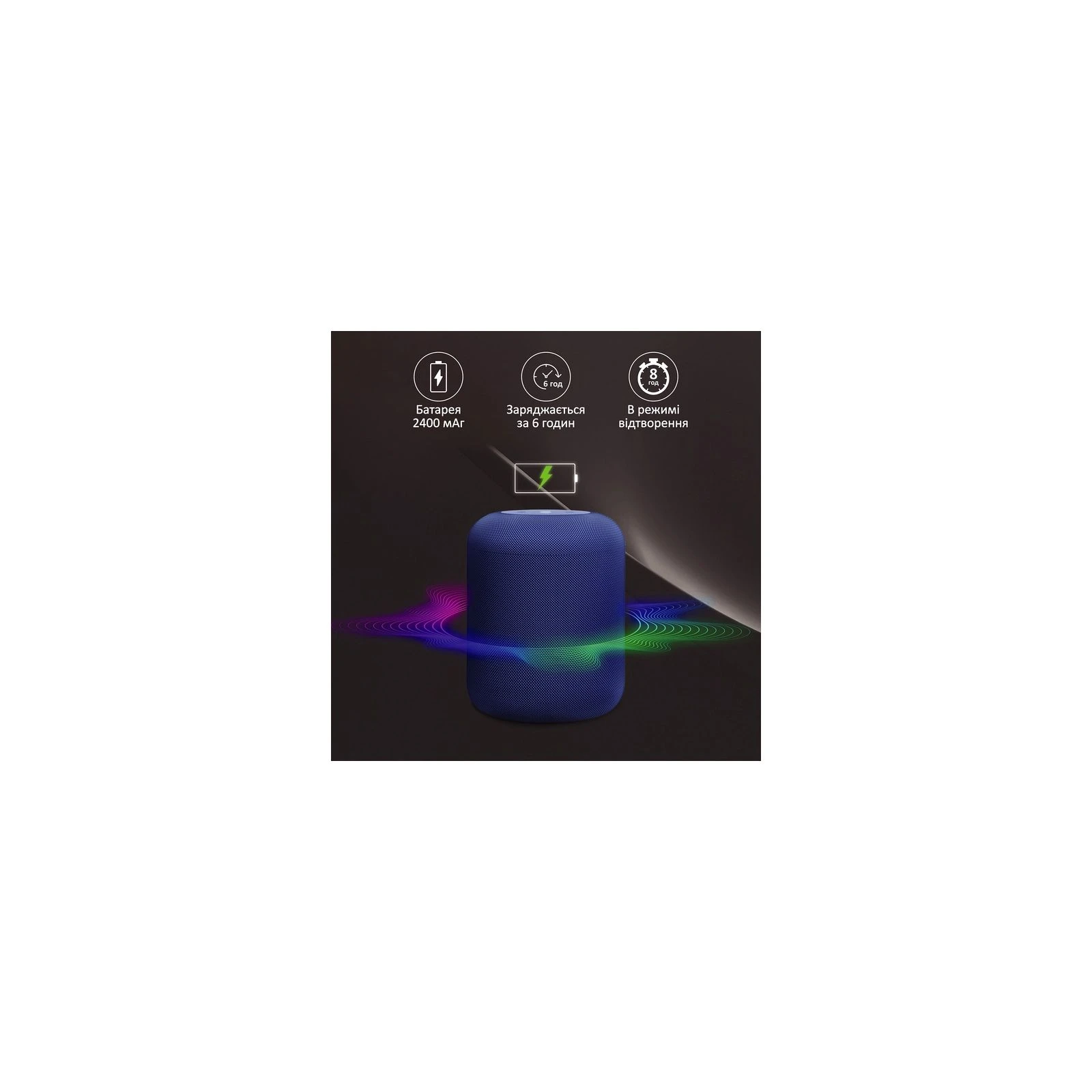 Promate Boom-10 Blue (boom-10.blue) (UA) Тип: портативні колонки;