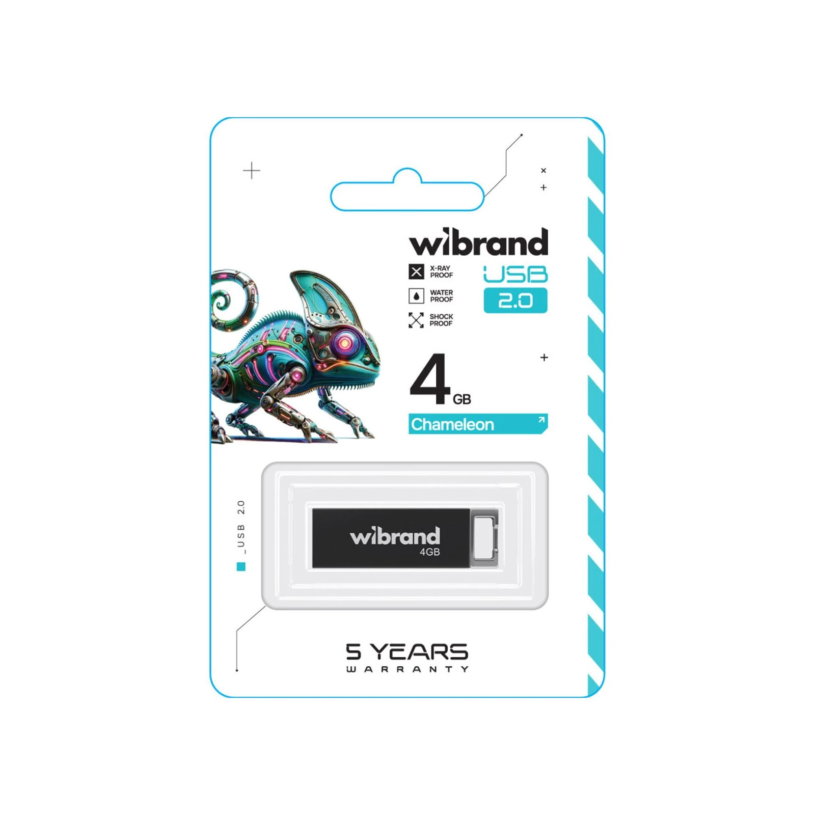 Wibrand 4GB Chameleon Black USB 2.0 (WI2.0/CH4U6B) (UA) Тип: Класичні; Об'єм пам'яті: 4 Gb;
