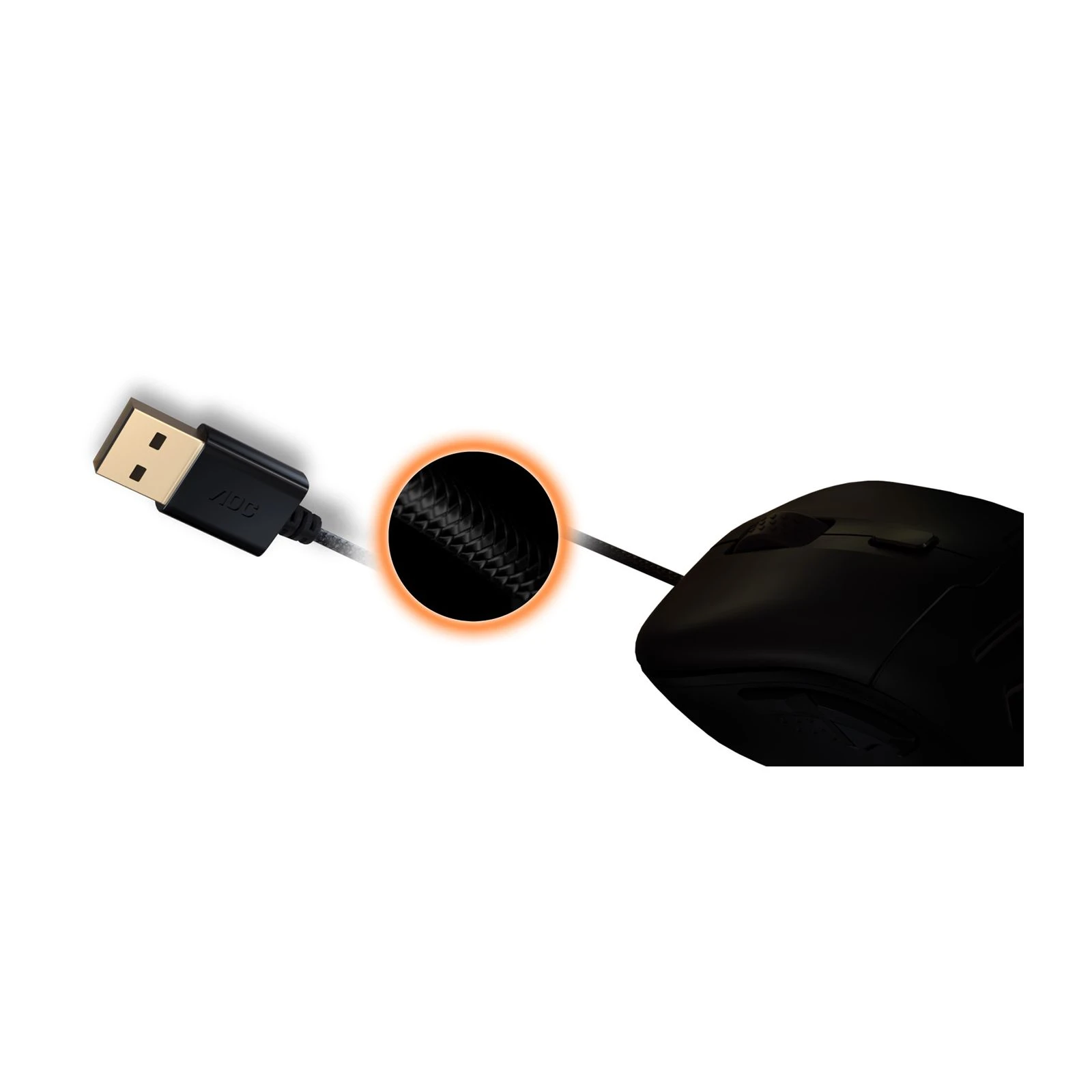 AOC GM530 RGB PMW3389 Kailh switch USB Black (GM530B) (UA) Интерфейс подключения USB