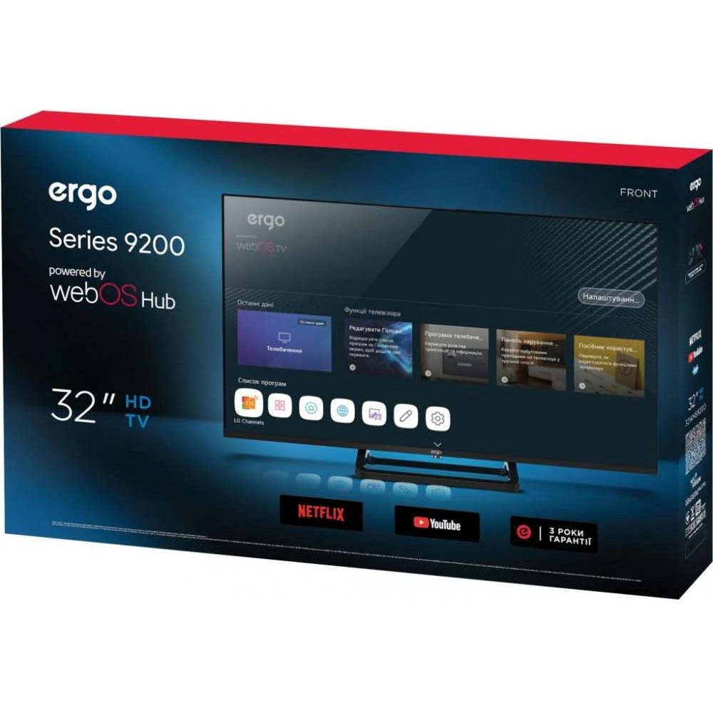 ERGO 32WHS9200 (UA) Бренд: ERGO; Діагональ, дюйм: 32;