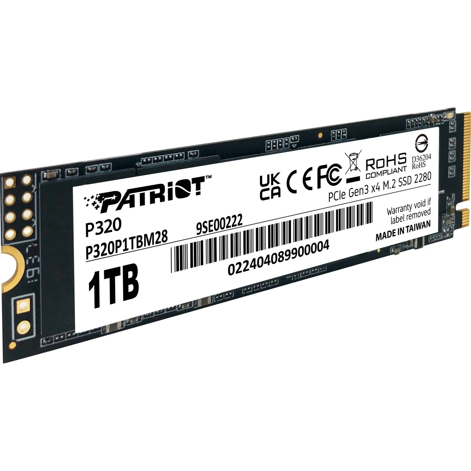 M.2 2280 1TB Patriot (P320P1TBM28) (UA) Тип накопителя: внутренний;
