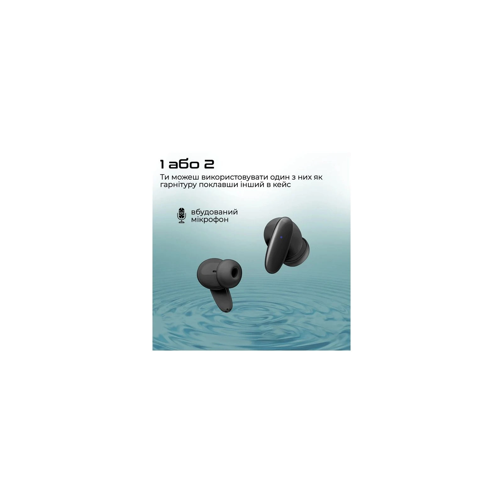 Promate Lush Black (lush.black) (UA) Тип: TWS (True Wireless Stereo); Призначення: