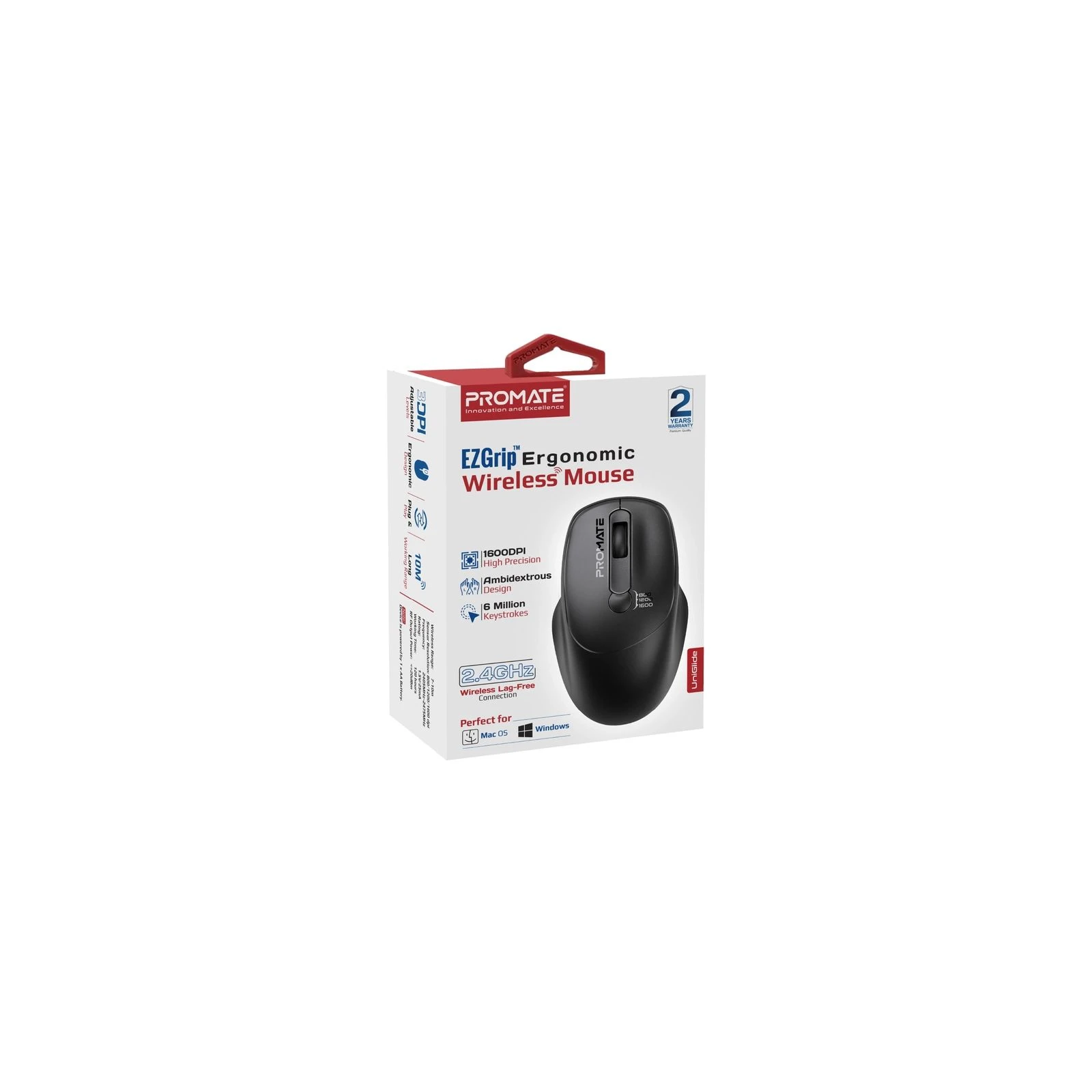 Promate UniGlide Wireless Black (uniglide.black) (UA) Особливості підходить для шульги