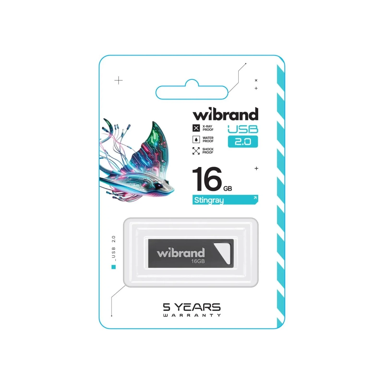Wibrand 16GB Stingray Grey USB 2.0 (WI2.0/ST16U5G) (UA) Тип: Класичні; Об'єм пам'яті: 16 Gb;
