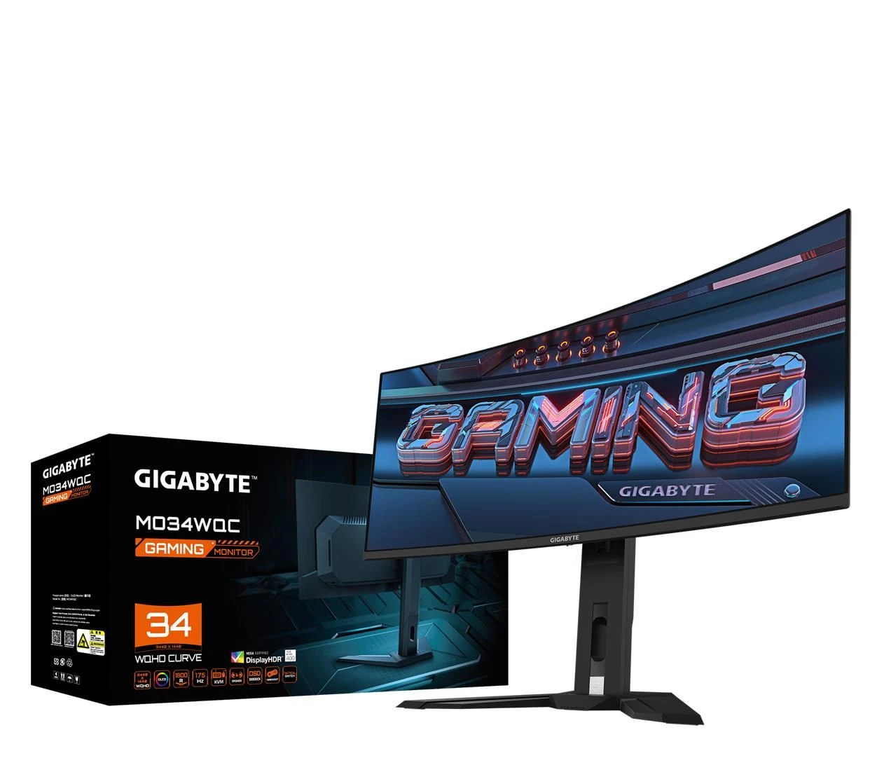 Gigabyte MO34WQC OLED EU Позначення товару: Для геймерів;