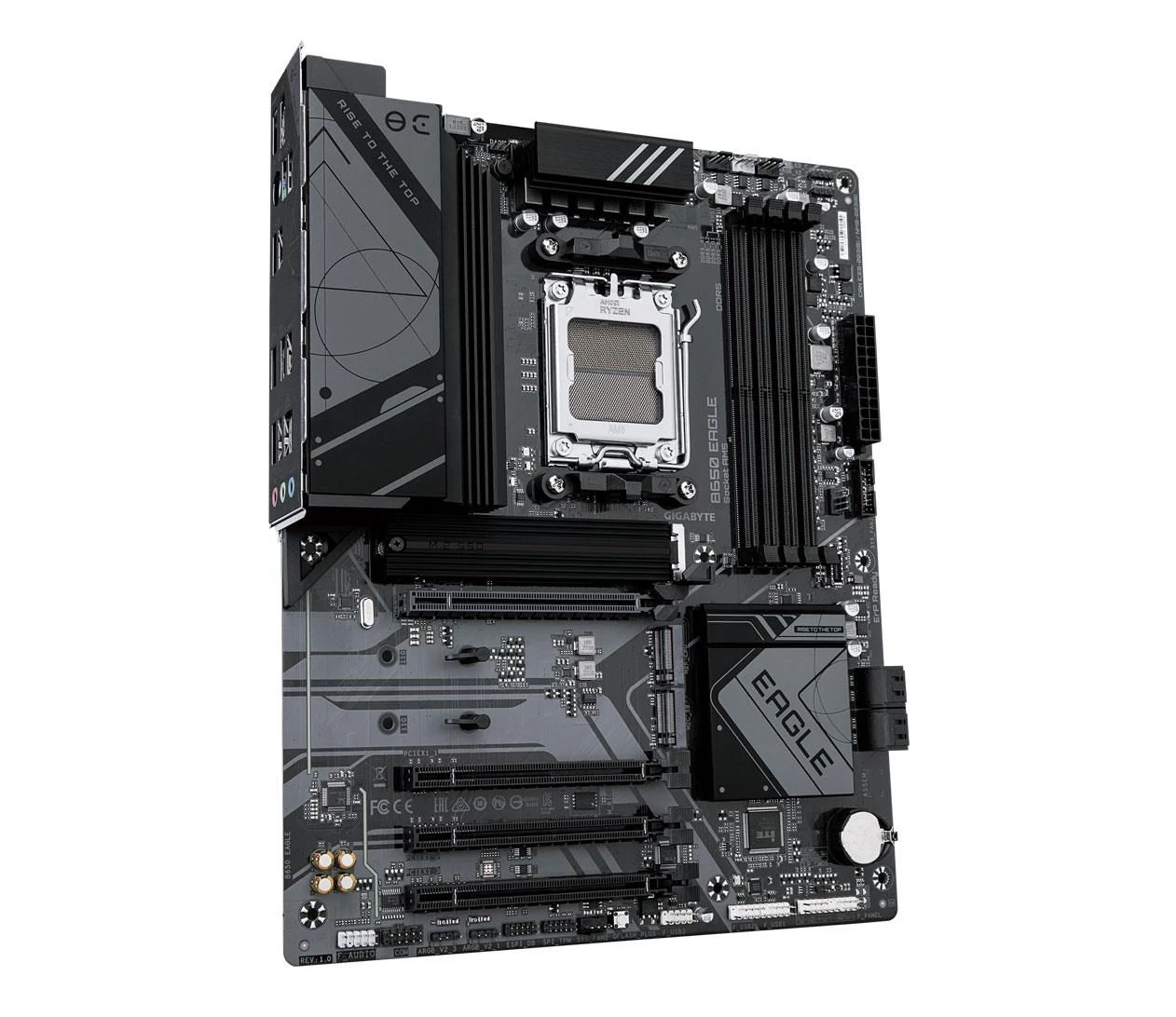Gigabyte B650 EAGLE EU Охолодження секції живлення радіатором  Так (Повністю охолоджувана силова частина з алюмінієвим радіатором)