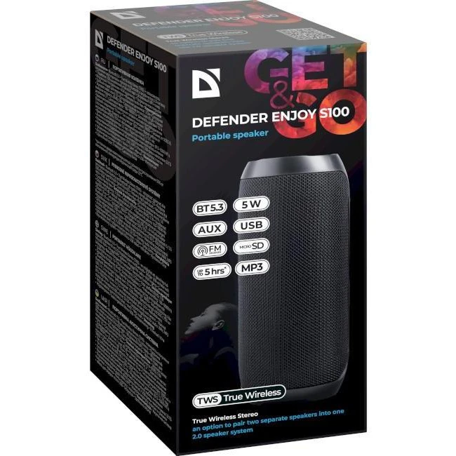 Defender Enjoy S100 Black (65101) (UA) Бренд: Defender; Установка: