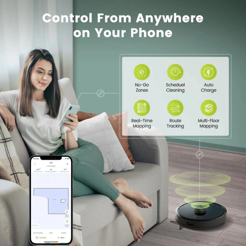 Kyvol Cybovac L30 Площадь уборки, м.кв. 150