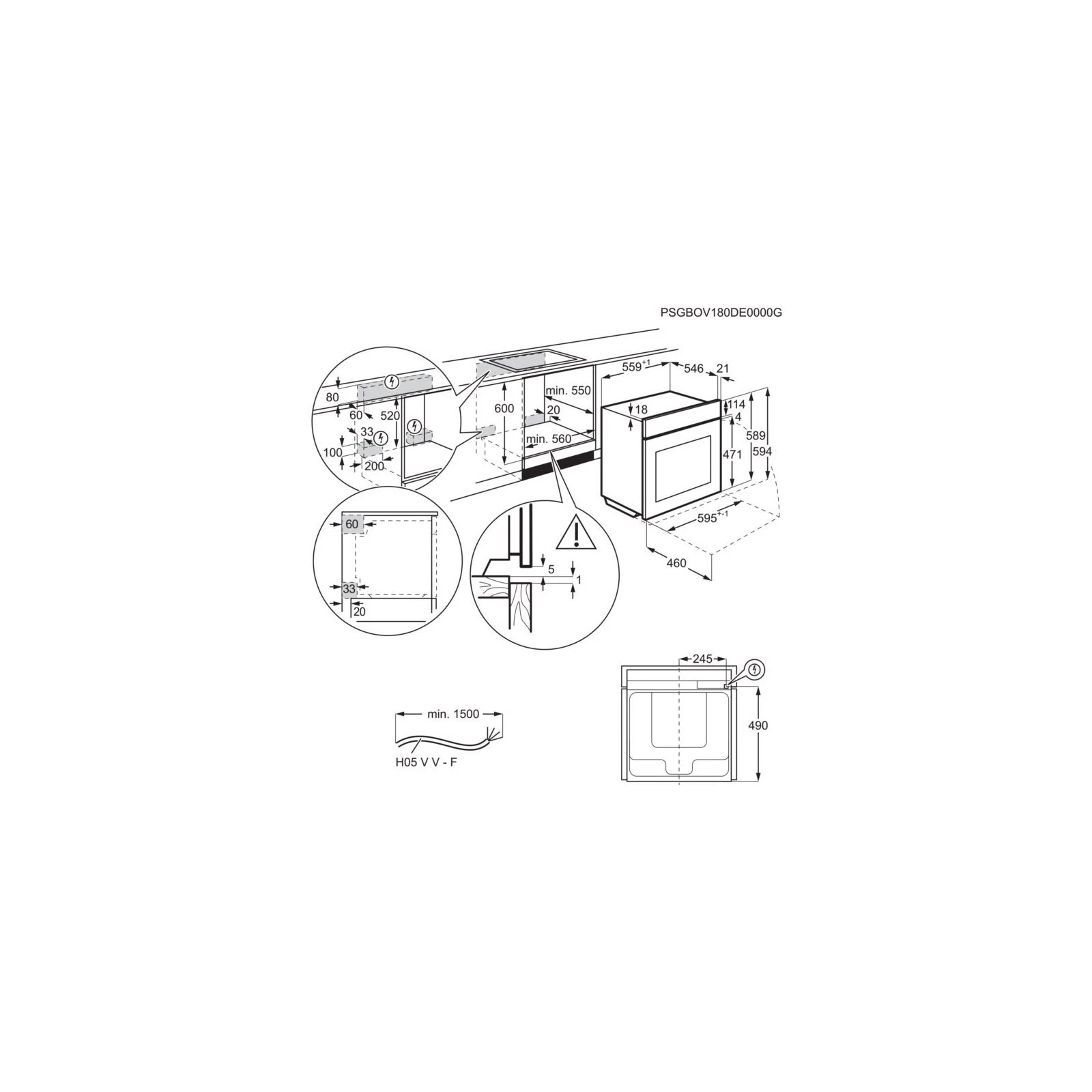 Electrolux EOD3C70TK (UA) Тип: електричний; Управління: