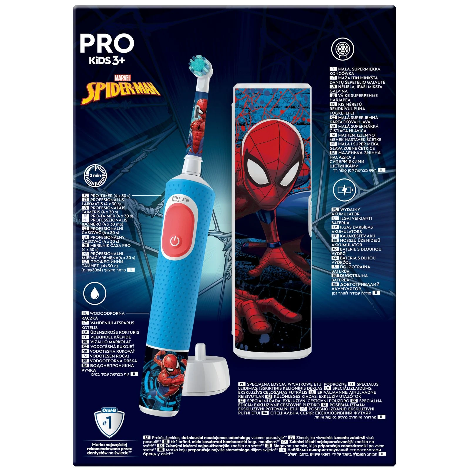 Электрическая зубная щетка Oral-B D103.413.2KX Spiderman (8006540773567) (UA) Возрастная группа: для детей;