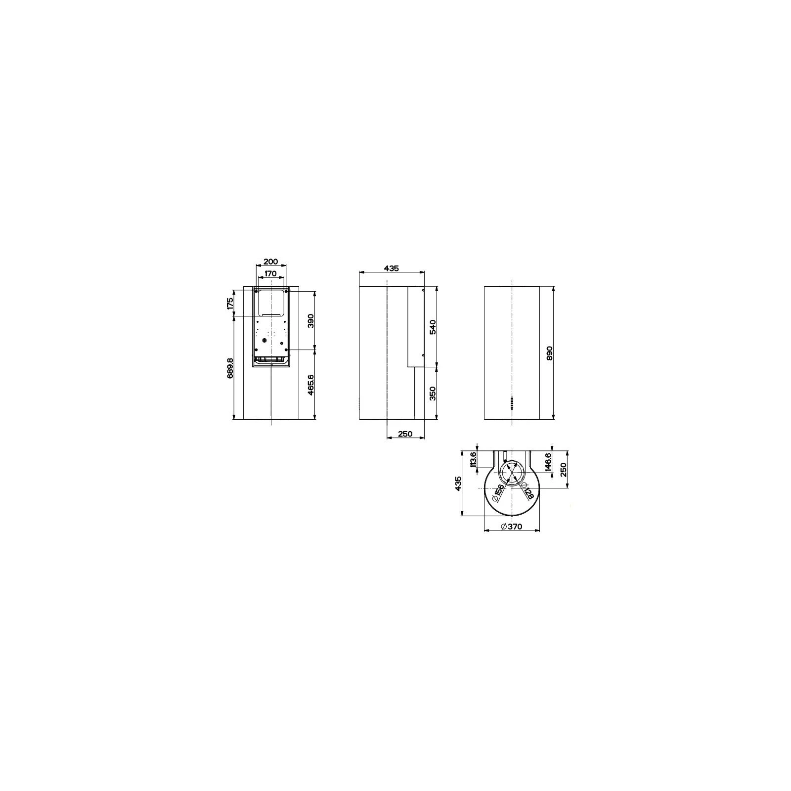 Faber CYLINDRA PLUS WH GLOSS (UA) Тип: купольна; Тип монтажу: