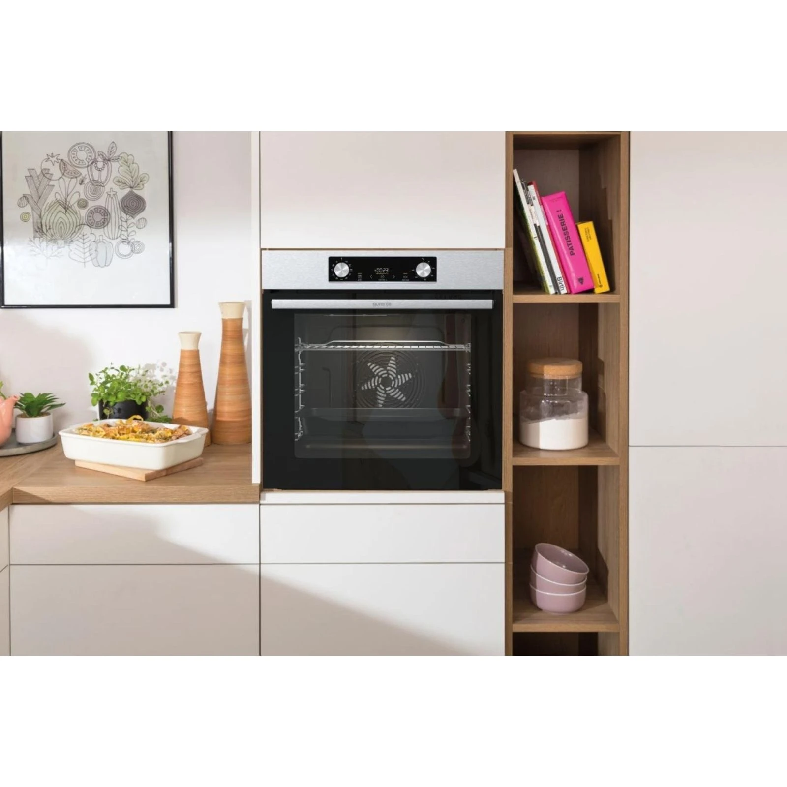 Gorenje BO6735E02X (UA) Об'єм 77 л
