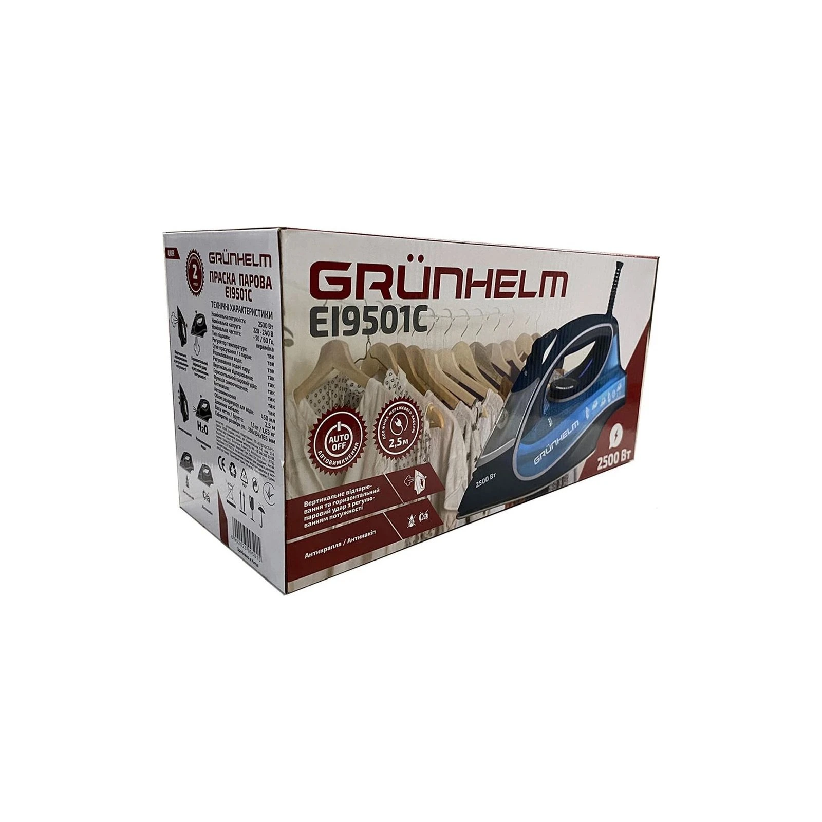 Grunhelm EI9501C (UA) Тип праски: праска з подачею
