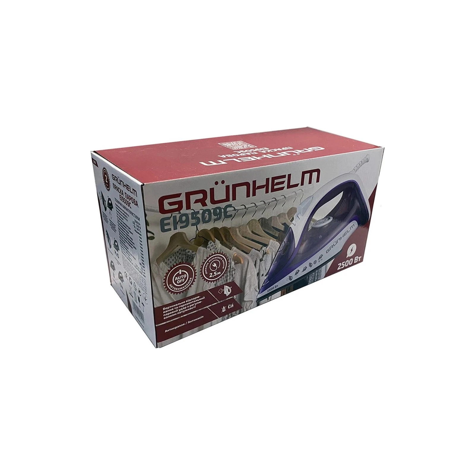 Grunhelm EI9509C (UA) Тип утюга: утюг с подачей пара;
