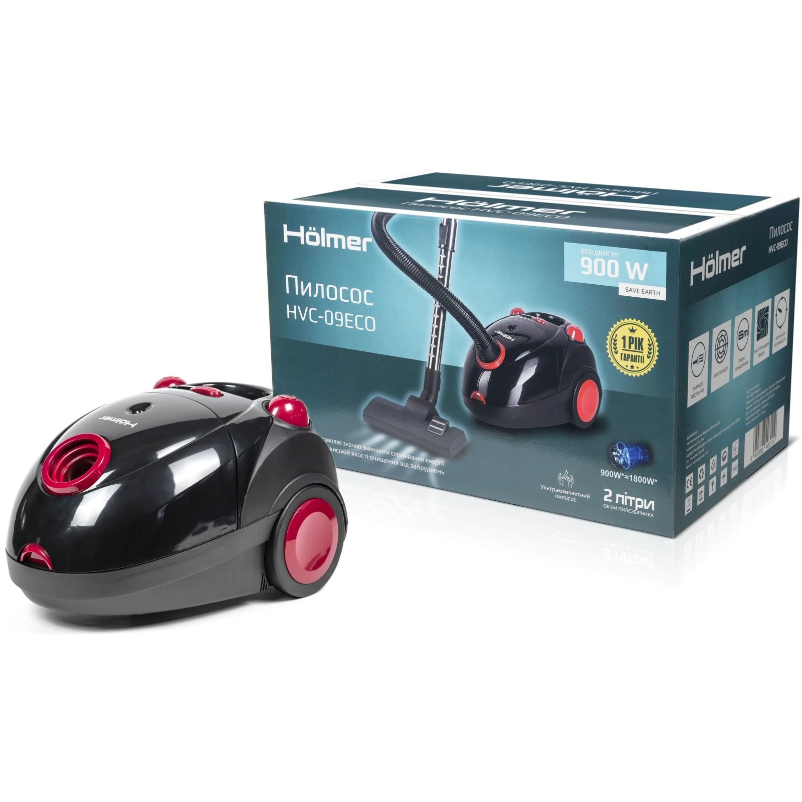 Holmer HVC-09 ECO (UA) Тип пилососу: класичний; Тип