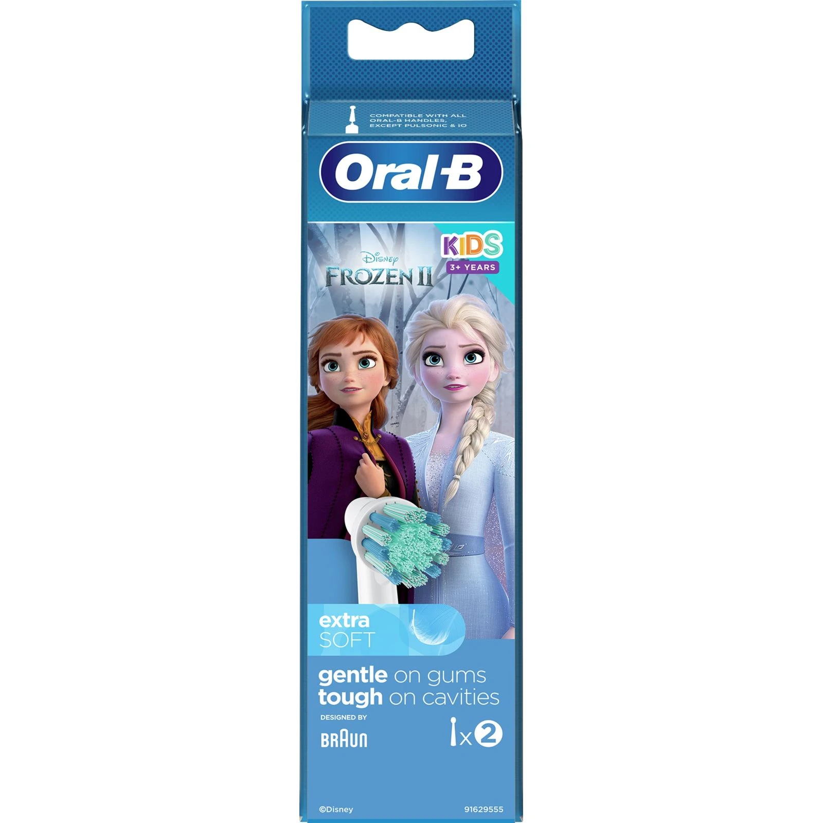 Насадка для зубної щітки Oral-B Kids Frozen II, 2 шт (4210201383994) (UA) Тип насадки насадка для електричної щітки