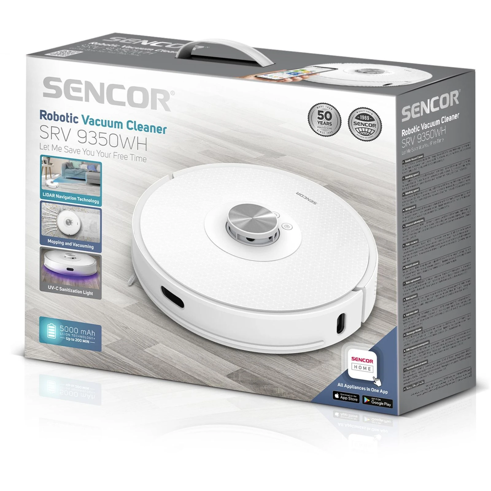 Sencor SRV9350WH (UA) Тип пилососу: робота; Тип