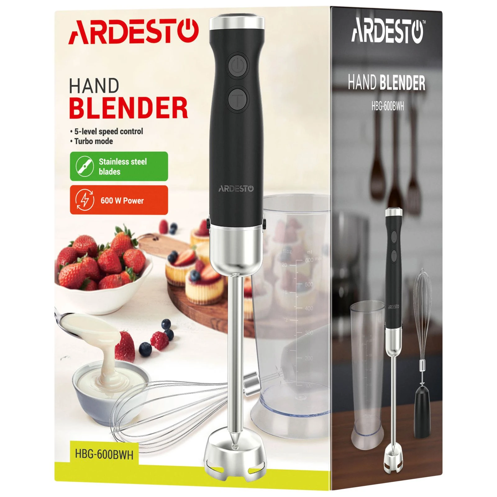 Ardesto HBG-600BWH (UA) Тип: погружной; Мощность: 600 Вт;