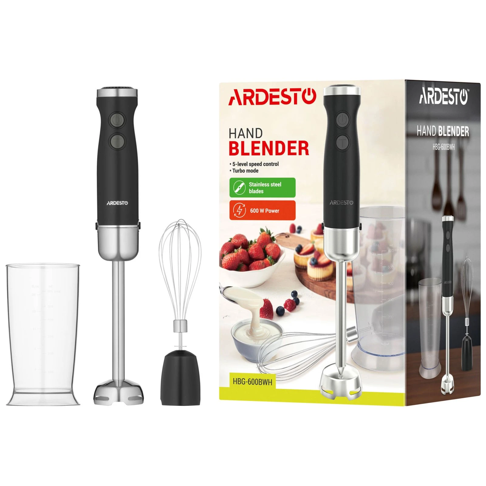 Ardesto HBG-600BWH (UA) Мощность 600 Вт