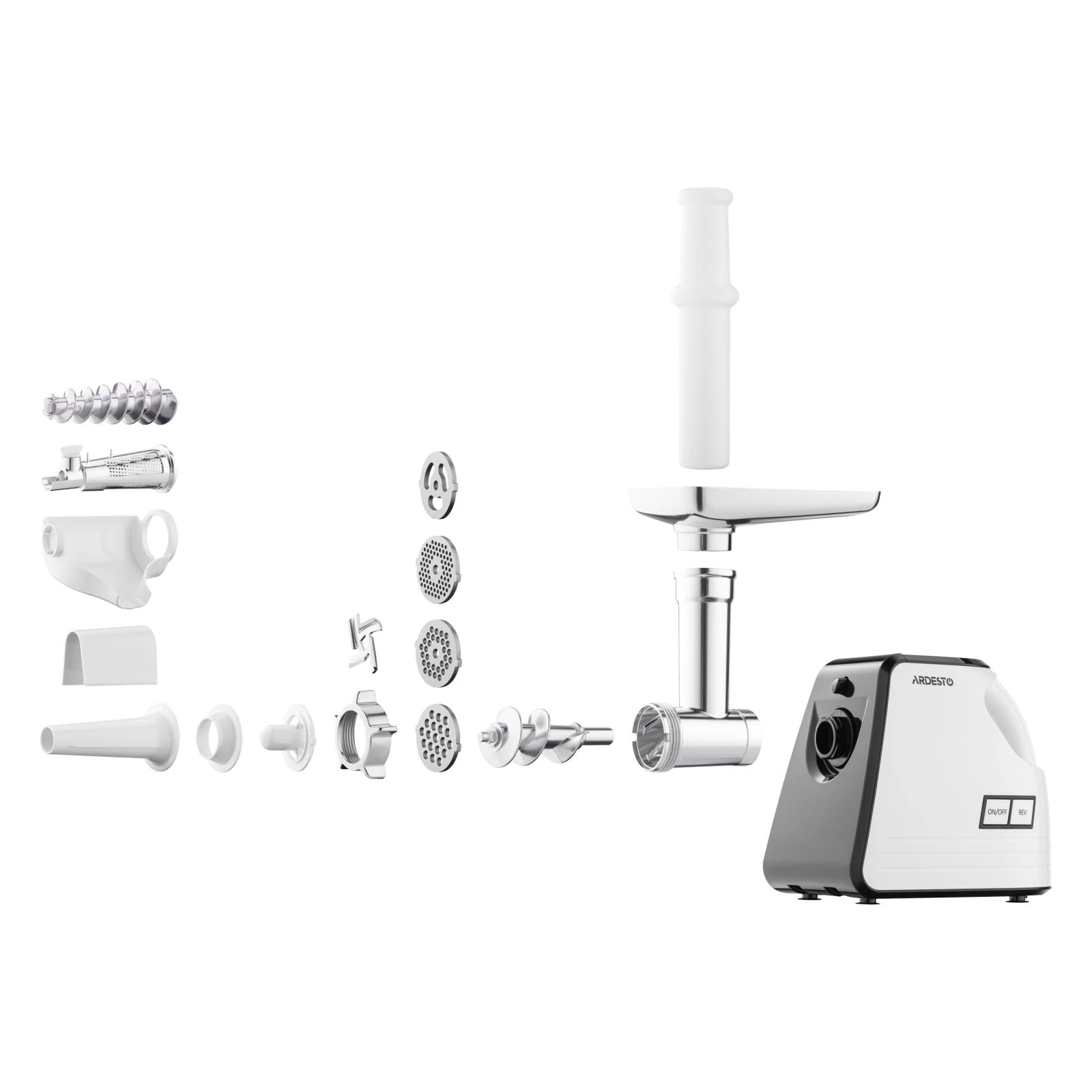 Ardesto MGA-2300W (UA) Насадки «кеббе», насадка для колбасок, шинковка, терка