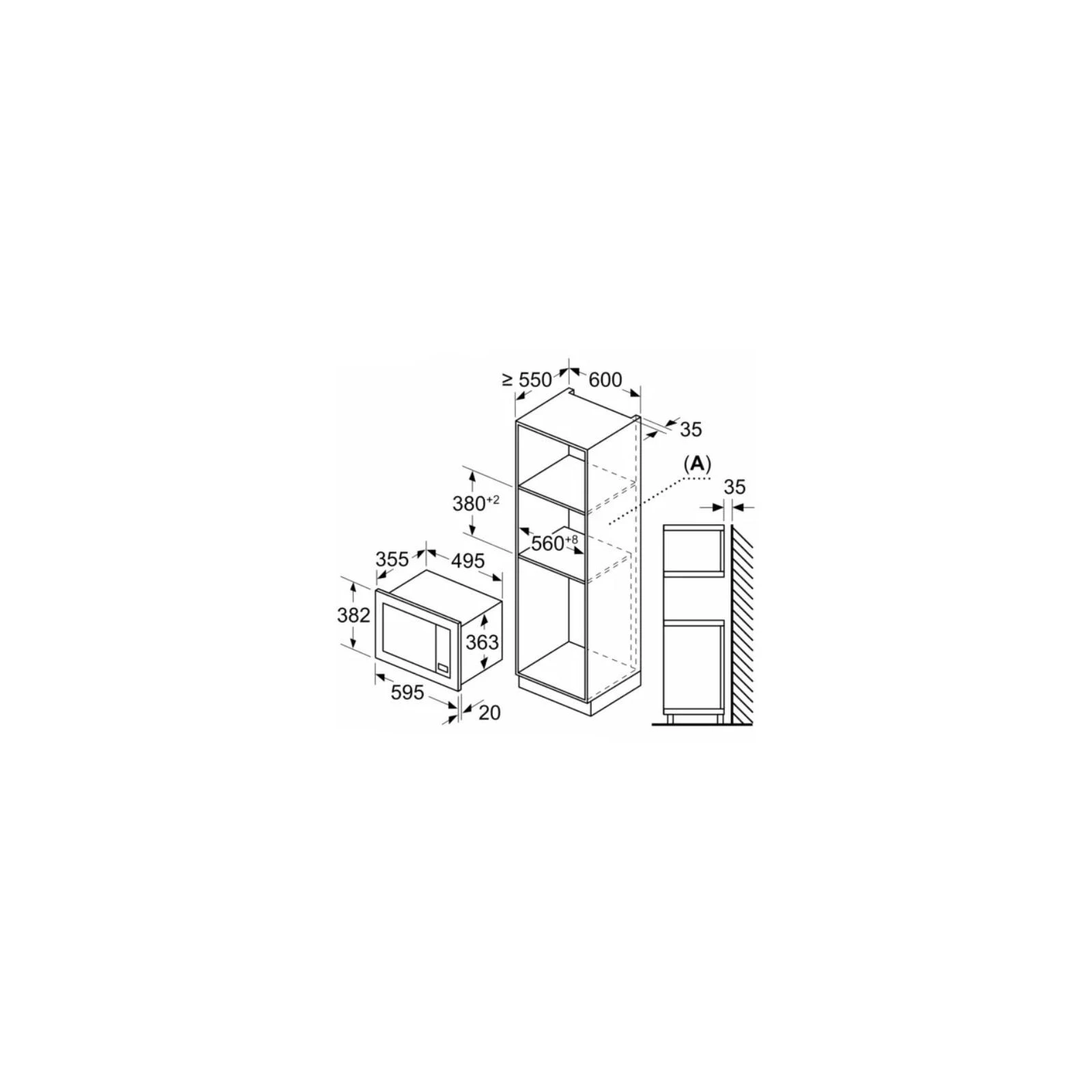 Bosch BEL653MS3 (UA) Способ установки встраиваемая