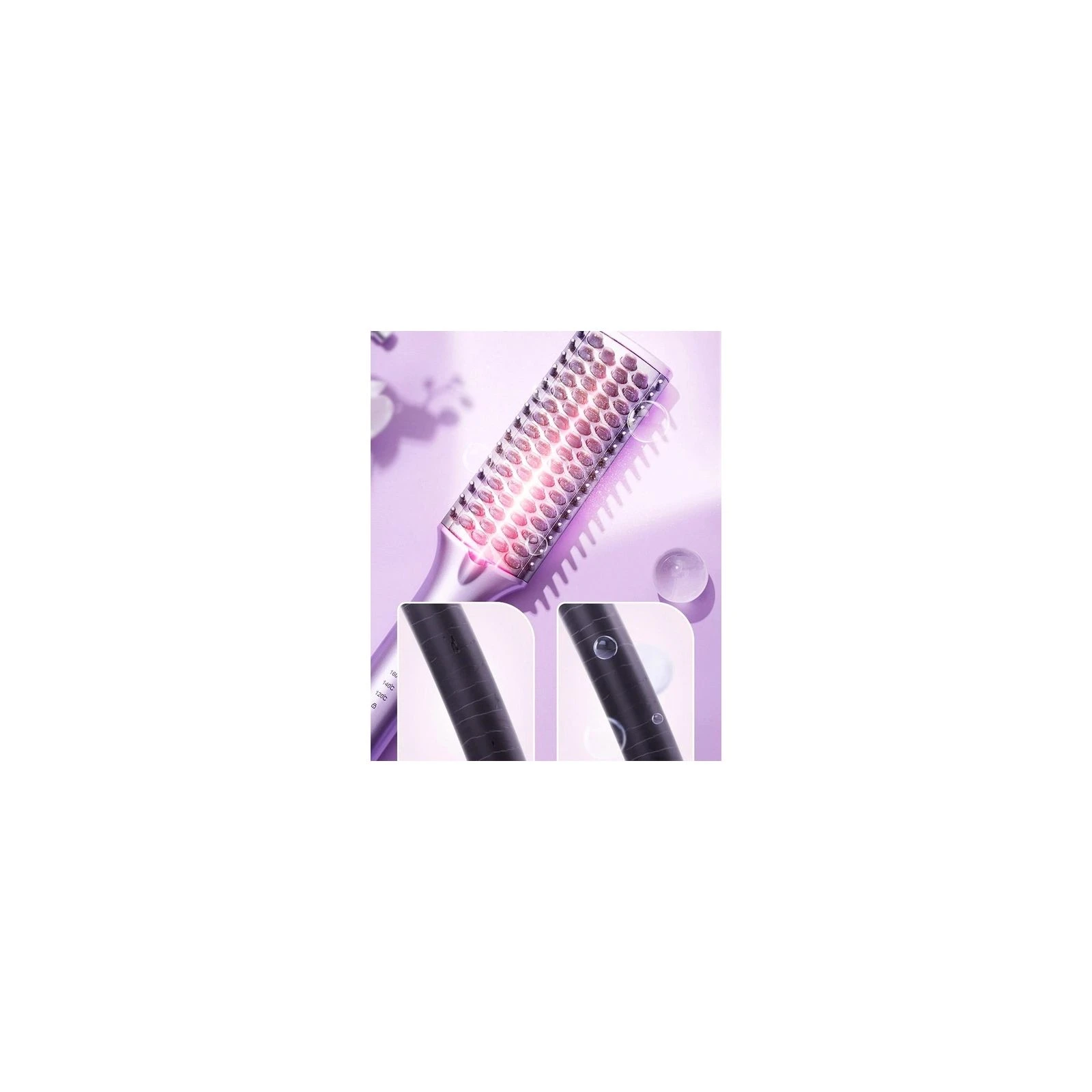 Электрощетка для волос Xiaomi ShowSee Hair Straightener E1-P Pink (UA) Для создания гладкой прически, объема