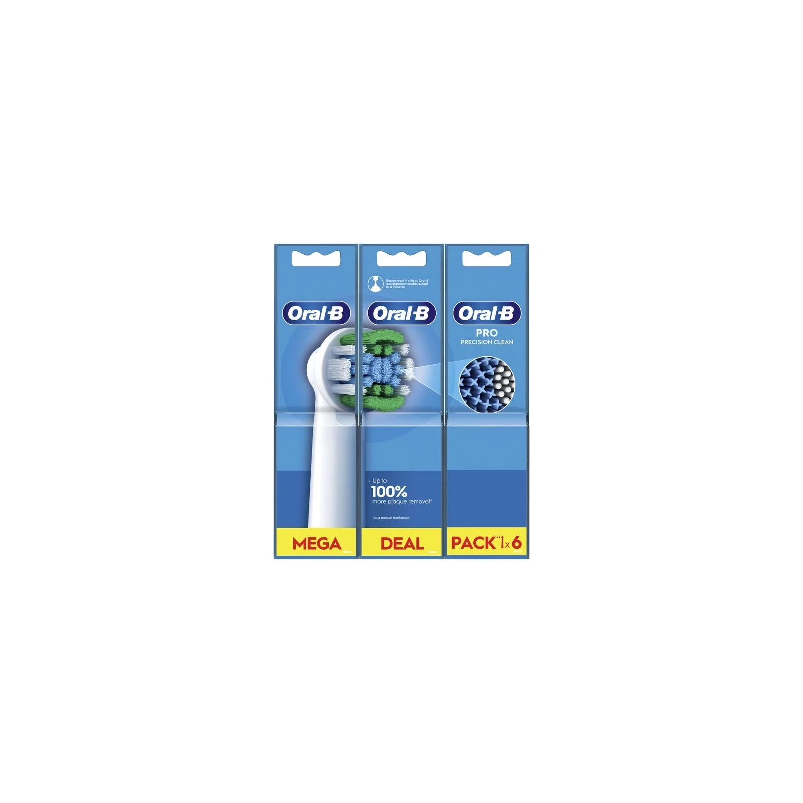 Насадка для зубної щітки Oral-B Pro Precision Clean, 6 шт (8006540847466) (UA) Жорсткість щетини Medium