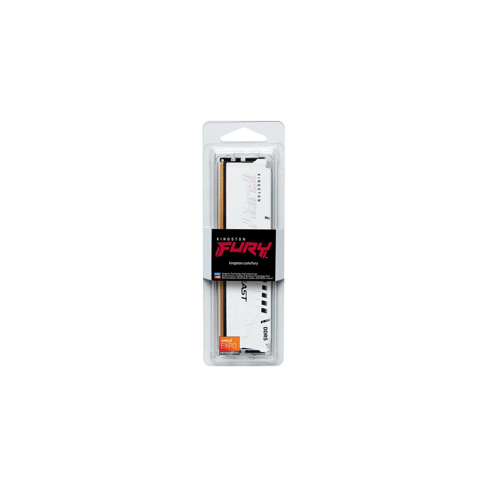 DDR5 16GB 6400 MHz Beast White EXPO Kingston Fury (ex. HyperX) (KF564C32BWE-16) (UA) Тип пам'яті: DDR5; Об'єм пам'яті: 16