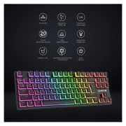 GamePro MK80R Red Switch RGB USB Black (MK80R) (UA)