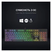 GamePro MK85R Red Switch RGB USB Black (MK85R) (UA)