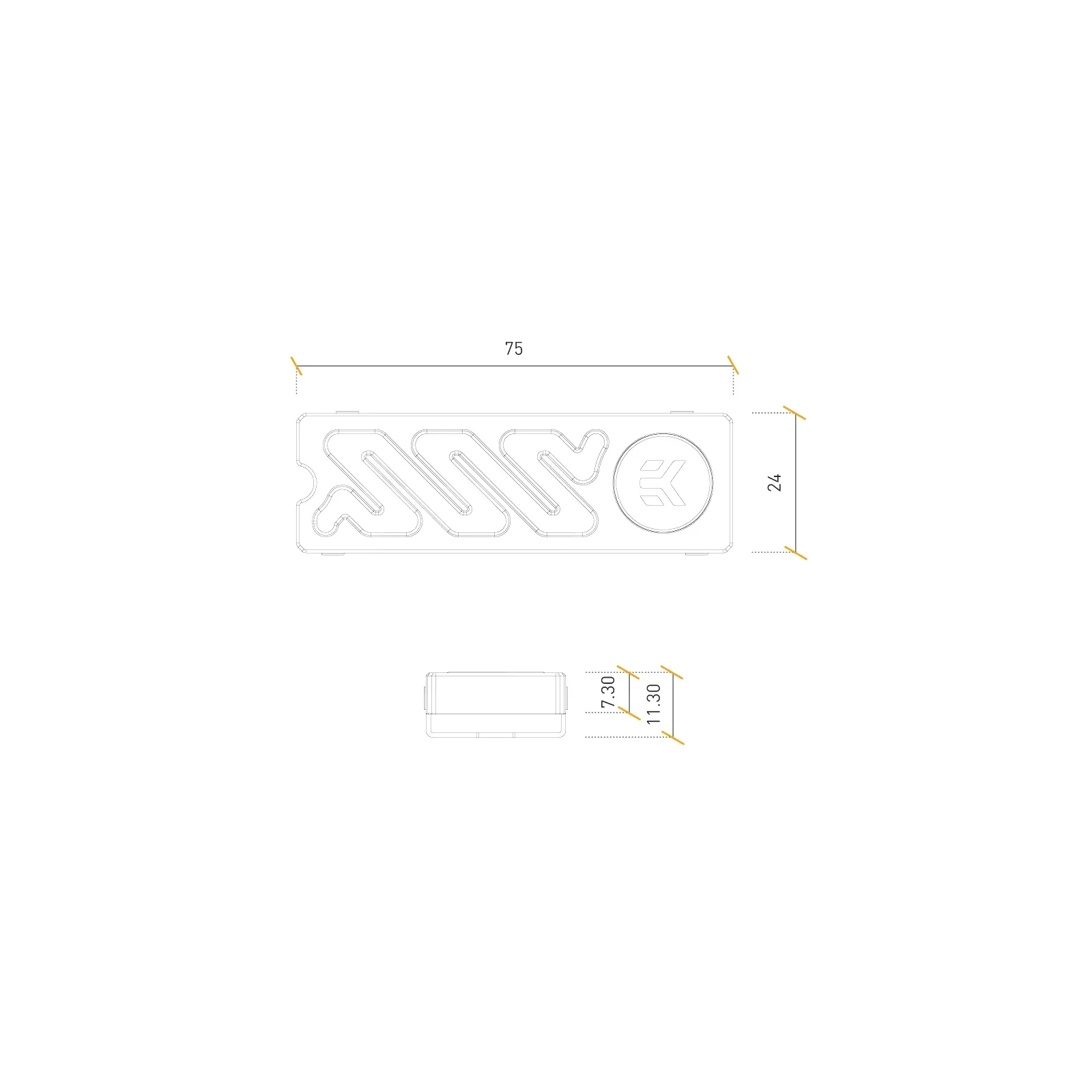 Радіатор охолодження Ekwb EK-Quantum Convection M.2 NVMe - Black (3831109894606) (3831109894606) (UA) Для процесорів: SSD M.2;