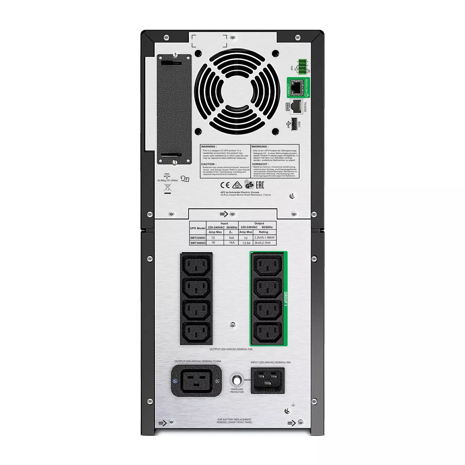 APC Smart-UPS 3000VA LCD SmartConnect (SMT3000IC) (UA) Тип изделия длительного действия с правильной синусоидой