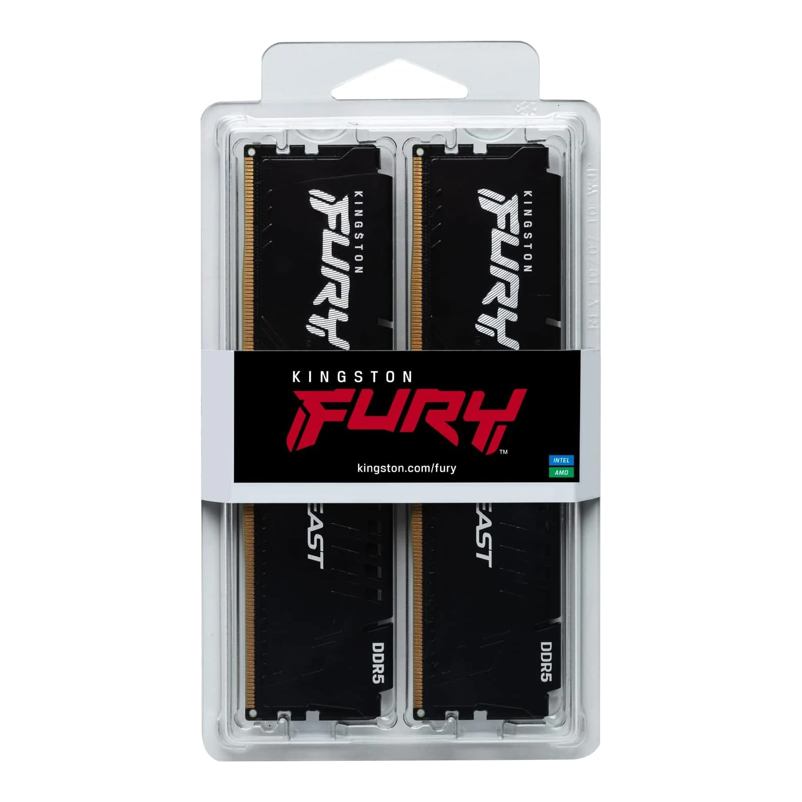 DDR5 128GB (4x32GB) 5600 MHz Beast Black XMP Kingston Fury (ex.HyperX) (KF556C40BBK4-128) (UA) Объем памяти 128 ГБ