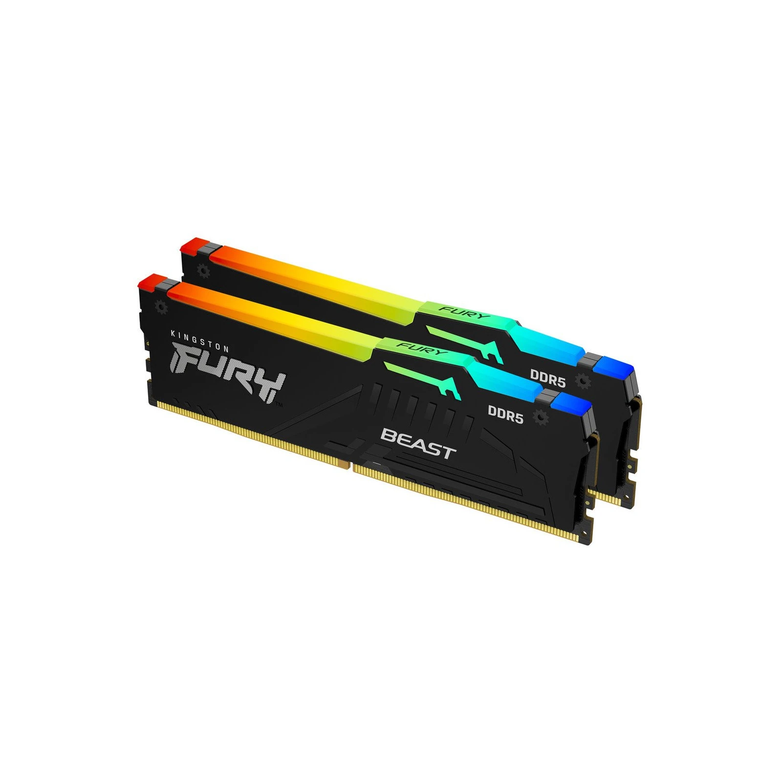 DDR5 32GB (2x16GB) 6800 MHz Beast RGB EXPO Kingston Fury (ex. HyperX) (KF568C34BBEAK2-32) (UA) Тип пам'яті: DDR5; Об'єм пам'яті: 32
