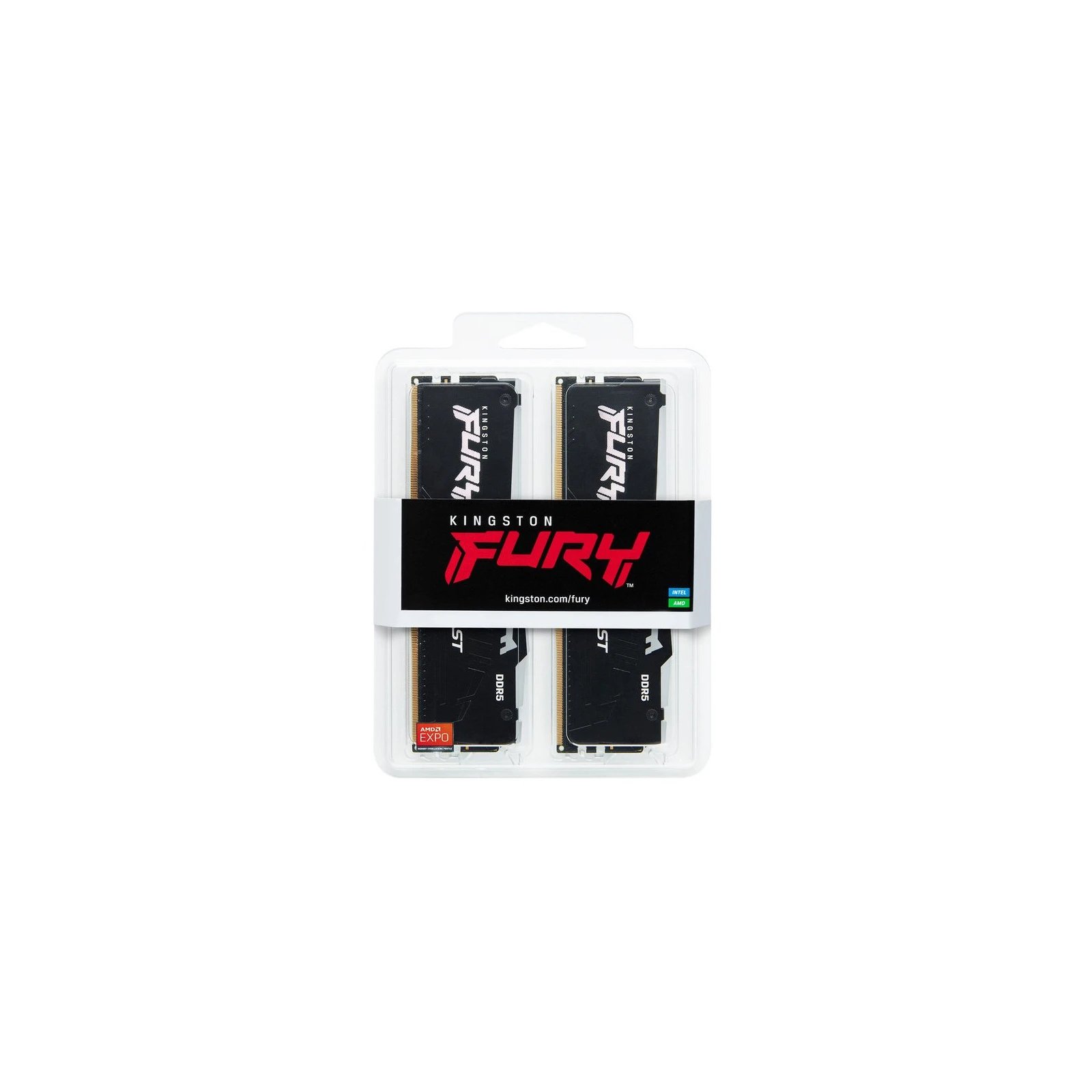DDR5 32GB (2x16GB) 6800 MHz Beast RGB EXPO Kingston Fury (ex. HyperX) (KF568C34BBEAK2-32) (UA) Тип пам'яті: DDR5; Об'єм пам'яті: 32