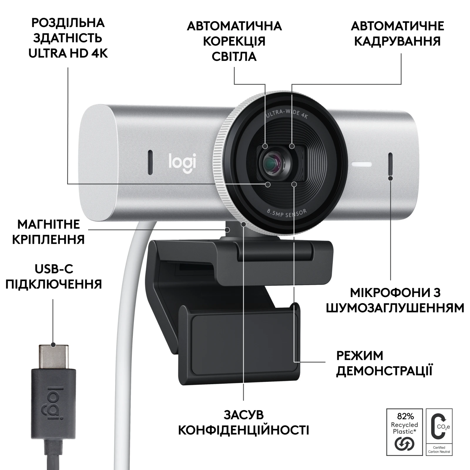 Логітеч МХ Бріо ЧК Пале Грей (960-001554) (UA) Максимальна частота кадрів до 30 кадрів/с